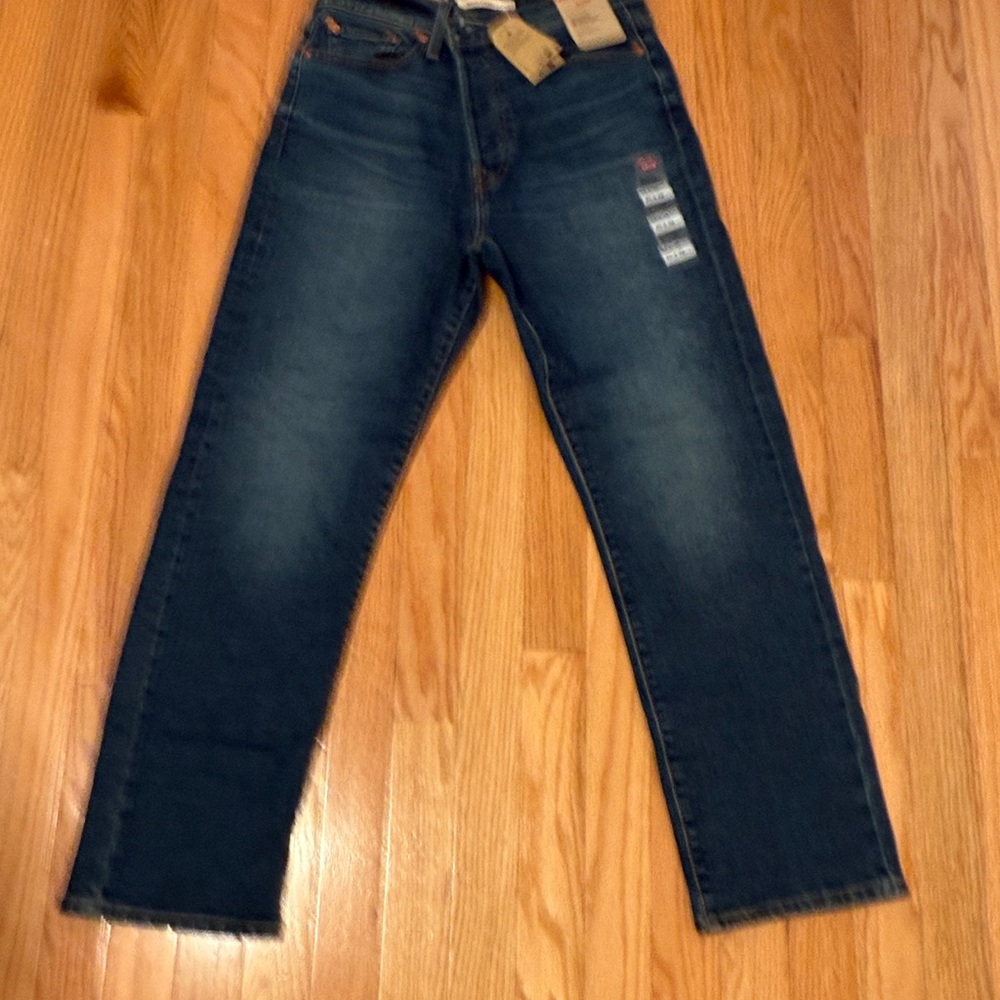 Levi's Dark Blue Wedgie Straight Jeans - Picture 2 of 6